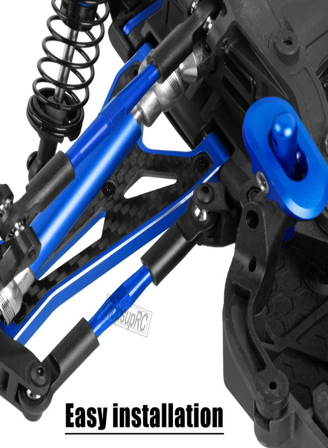 hopsupRC Adjustable Turnbuckles Camber Upgrades Part for 1/8 Typhon 4WD 3S MEGA 550 BLX,1/10 Big Rock 4X4 V3 3S BLX RC Car,Tie Rod Set Link Linkage Rod,Adjustable Links Steering Links,(Navy Blue). - Image 3